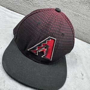 New Era 59FIFTY Arizona Diamondbacks Youth Hat Size 6 1/2 Black Red Excellent